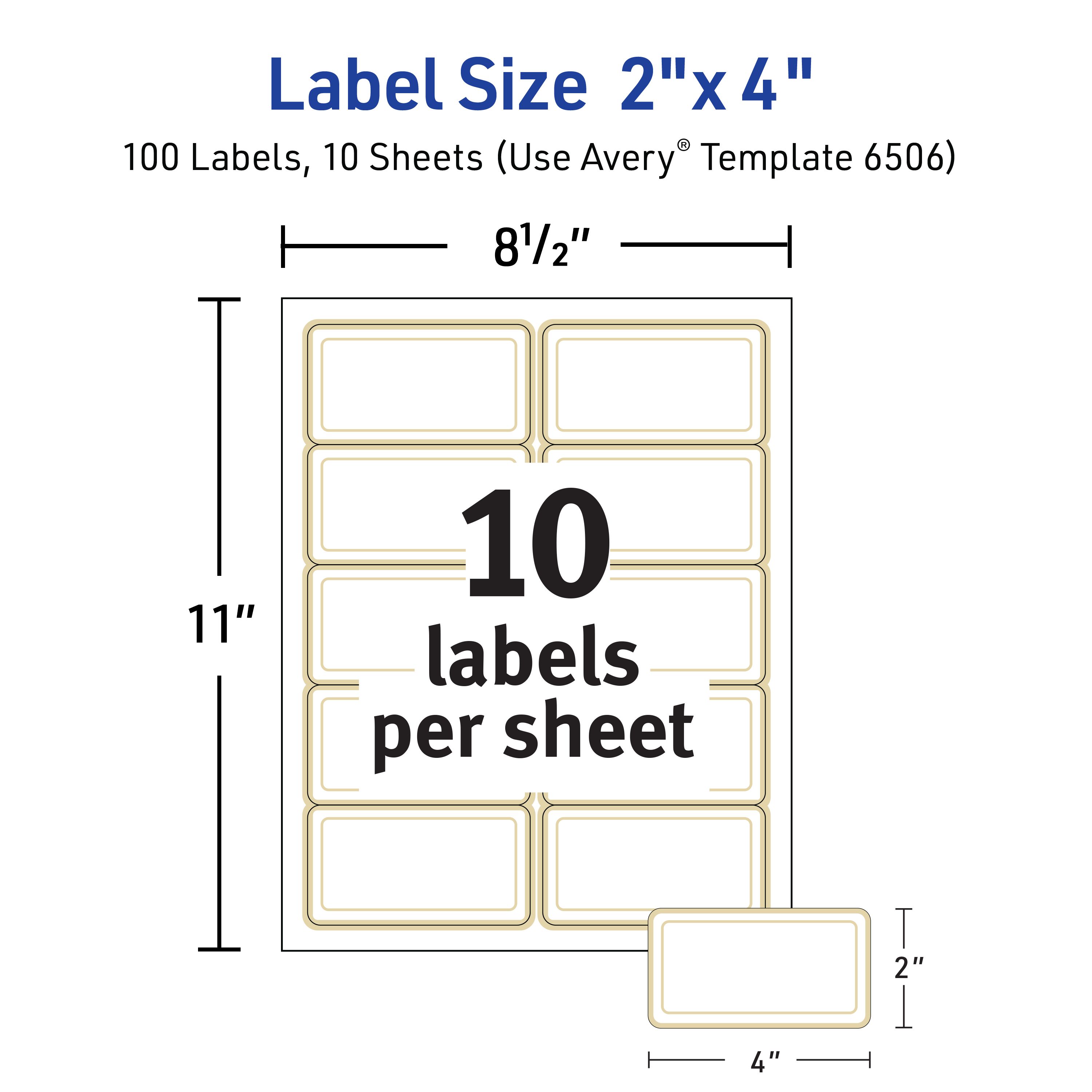 Metallic Gold Border Labels, 2